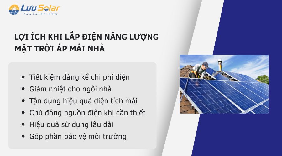 Những lợi ích nổi bật khi lắp điện năng lượng mặt trời