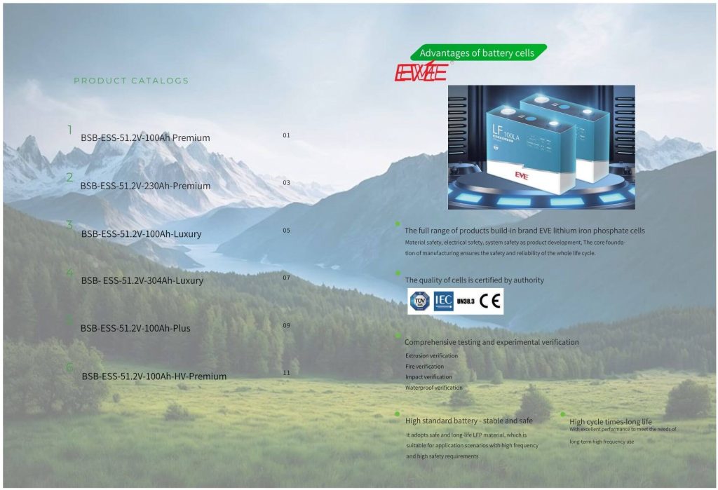 Cell pin Lithium Iron Phosphate EVE Grade A ứng dụng trong bộ pin BSB-ESS 51.2V 230Ah