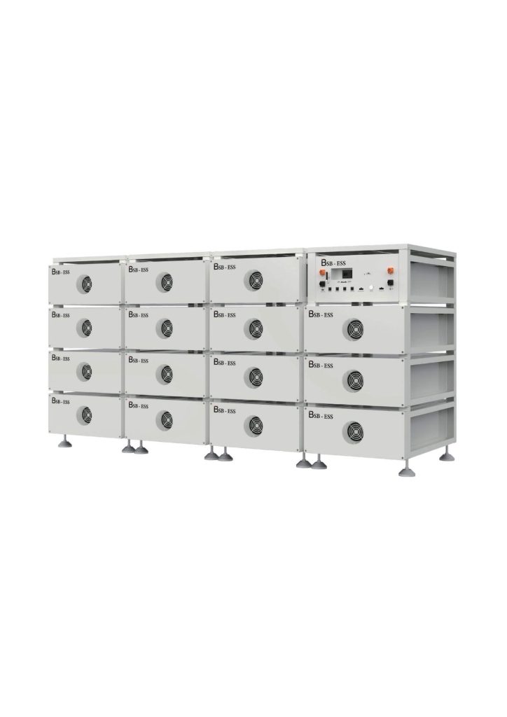 Cấu hình battery cluster BSB-ESS cho hệ thống lưu trữ năng lượng có khả năng mở rộng theo nhu cầu sử dụng.