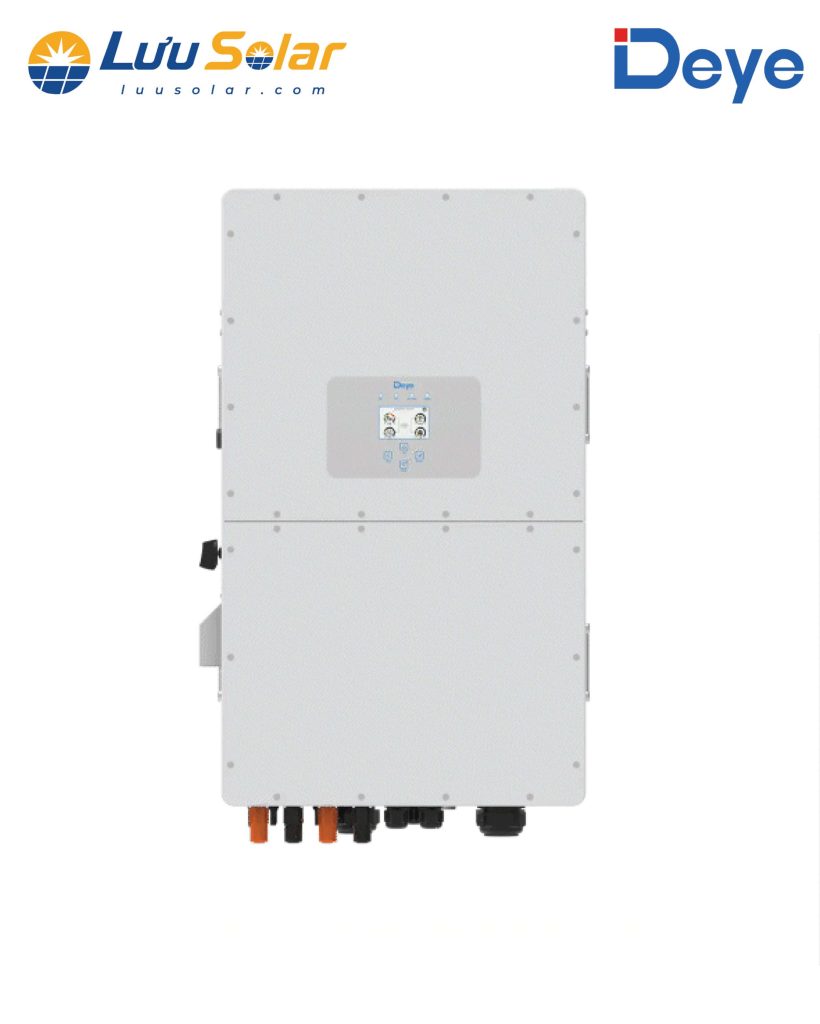 Deye SUN-50K là inverter hybrid 3 pha 50kW dành cho các hệ thống điện mặt trời có nhu cầu kết hợp nguồn PV và lưu trữ năng lượng.