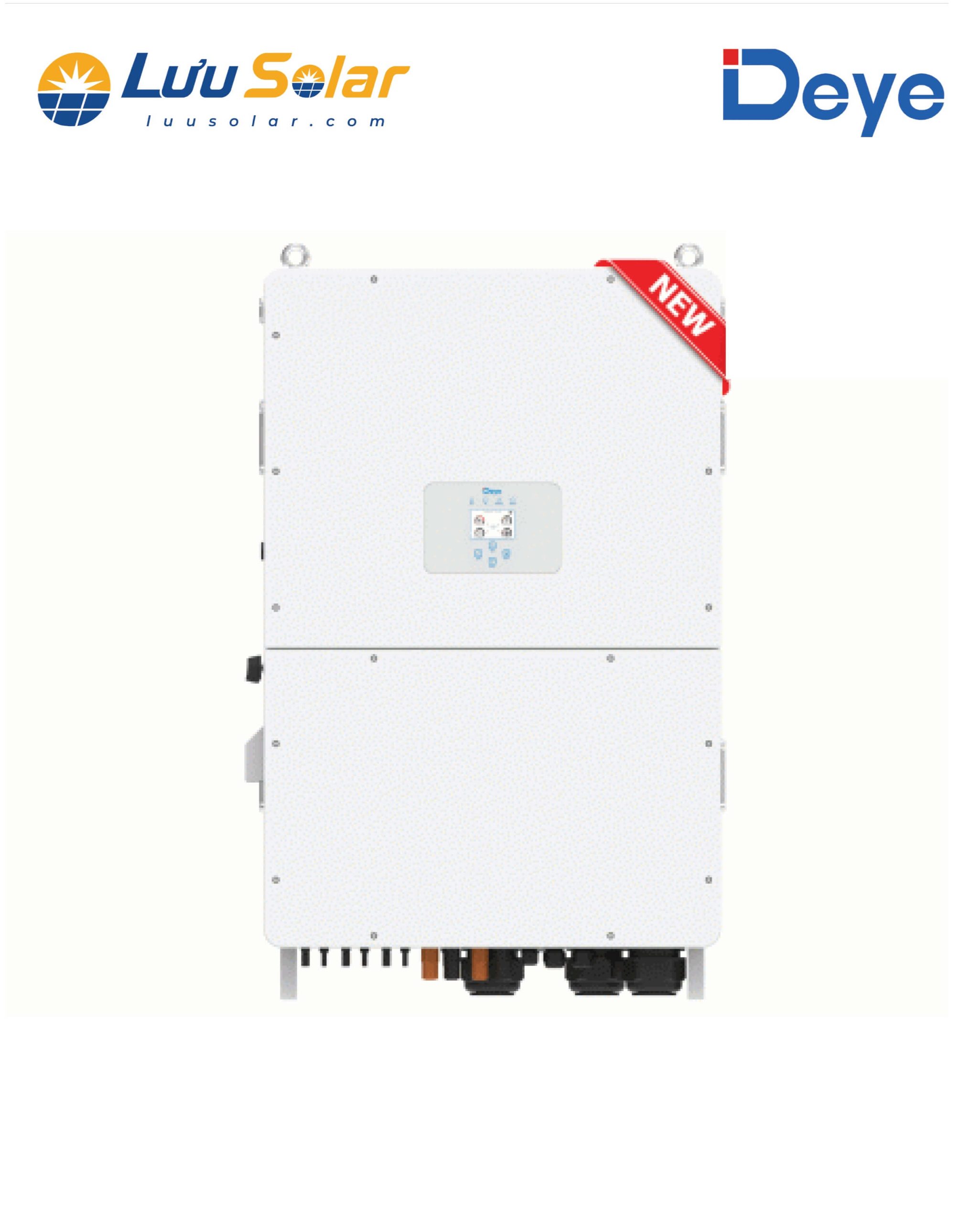 Các tính năng nổi bật của Biến Tần Hybrid DEYE 100kW gồm hiệu suất 98,7%, 10 MPPT, hỗ trợ AC Coupling và ghép song song tối đa 10 inverter.