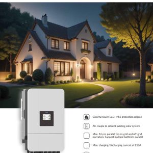 Thông số Deye 8kW Hybrid Inverter về hiệu suất, bảo vệ, kết nối và điều kiện vận hành