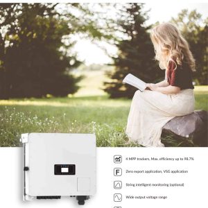 Inverter Deye 60kW đạt chuẩn IP65, tản nhiệt khí thông minh và bảo hành chính hãng 5 năm.